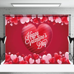 Aperturee - Aperturee Romantic Red Valentines With Heart Motifs Backdrop