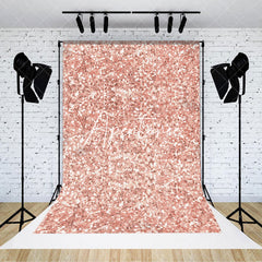 Aperturee - Aperturee Romantic Rose Gold Twinkling Photography Backdrop