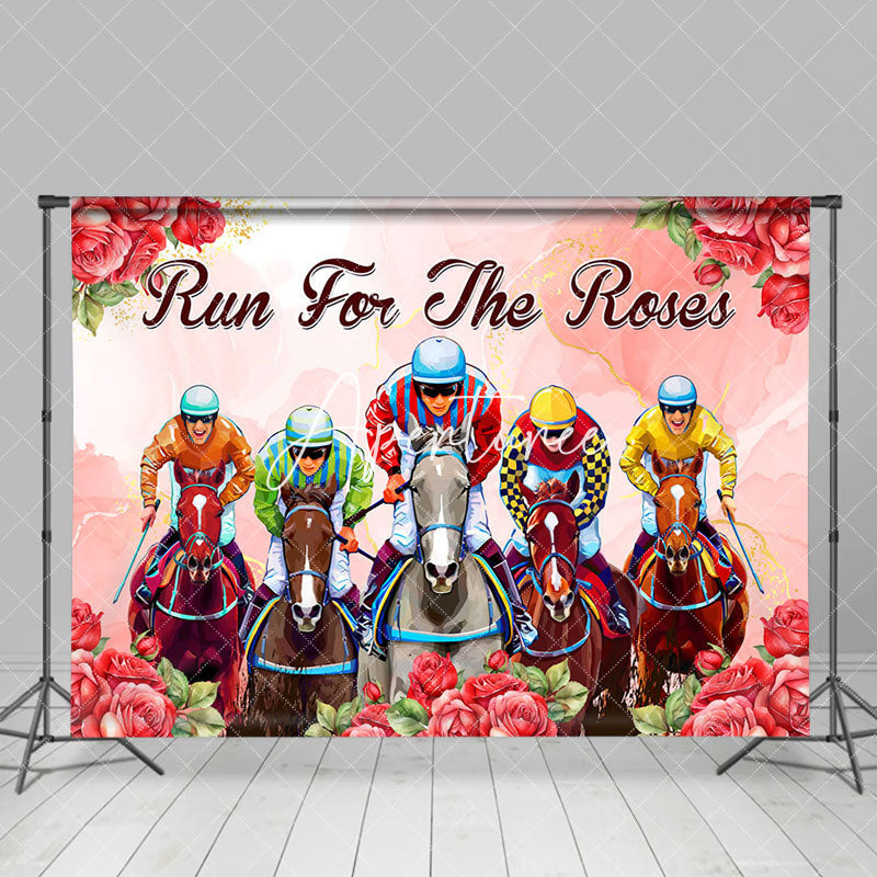 Aperturee - Aperturee Romantic Run For The Roses Kentucky Derby Backdrop