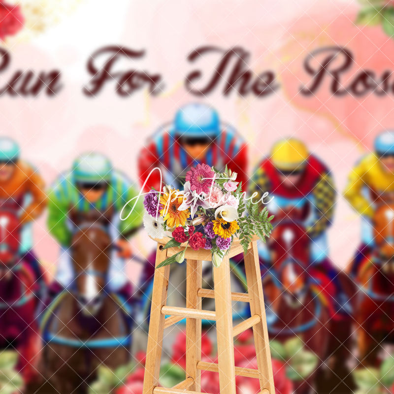 Aperturee - Aperturee Romantic Run For The Roses Kentucky Derby Backdrop