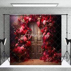 Aperturee - Aperturee Rose Arch Luxury Door Valentines Room Set Backdrop