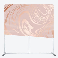 Aperturee - Aperturee Rose Gold Swirl Pattern Backdrop Cover For Decoration