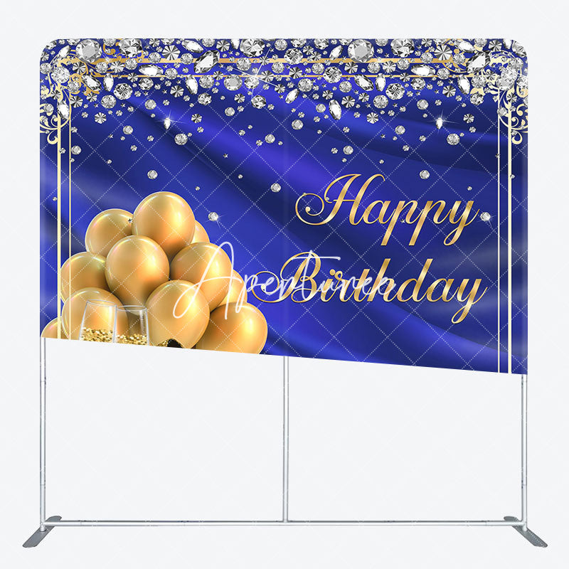 Aperturee - Aperturee Royal Blue Diamonds High Heels Birthday Backdrop