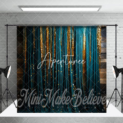 Aperturee - Aperturee Royal Blue Glitter Curtain Luxury Room Set Backdrop