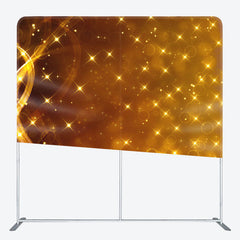 Aperturee - Aperturee Royal Golden Glitter Stars Backdrop For Party Decor