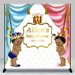 Aperturee - Aperturee Royal Prince Princess Custom Baby Shower Backdrop