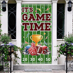 Aperturee - Aperturee Rugby Field Sports Its Game Time Birthday Door Cover