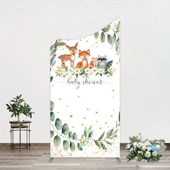 Aperturee - Aperturee Safari Animals Plant Leaf Baby Shower Arch Backdrop