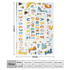 Aperturee - Aperturee Safari Educational Alphabet Custom Name Blanket