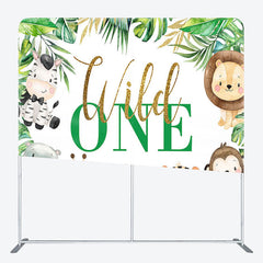 Aperturee - Aperturee Safari Wild One Fabric Backdrop Cover for Birthday