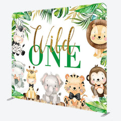 Aperturee - Aperturee Safari Wild One Fabric Backdrop Cover for Birthday