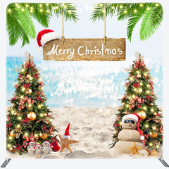 Aperturee - Aperturee Sandy Beach Bokeh Merry Summer Christmas Backdrop