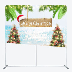 Aperturee - Aperturee Sandy Beach Bokeh Merry Summer Christmas Backdrop