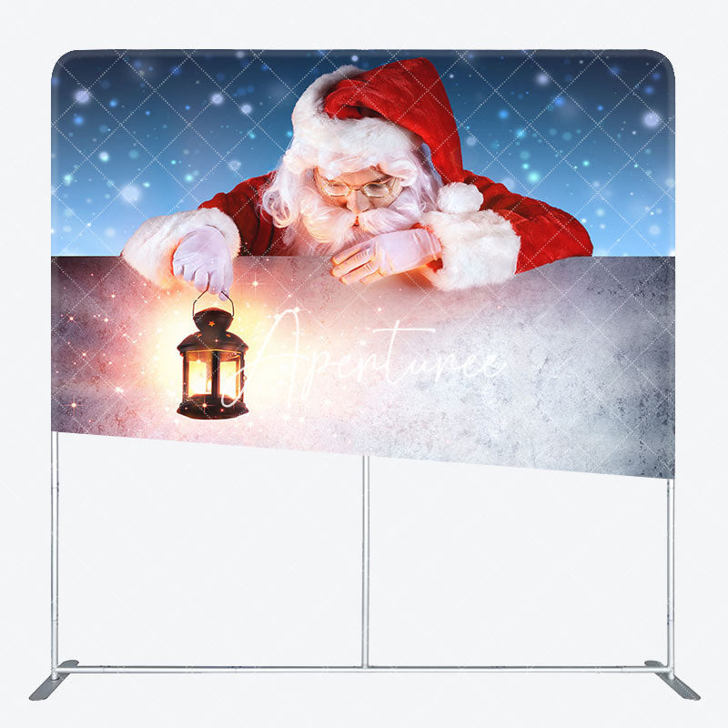 Aperturee - Aperturee Santa Claus Christmas Snowflake Pillow Case Backdrop