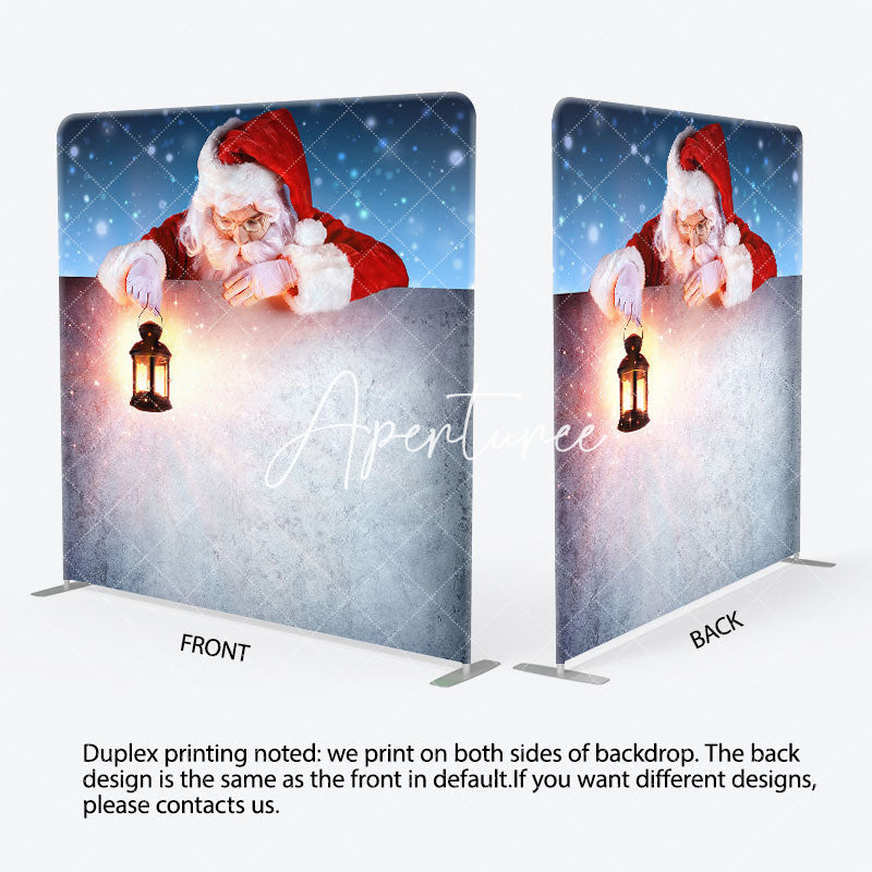 Aperturee - Aperturee Santa Claus Christmas Snowflake Pillow Case Backdrop