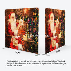 Aperturee - Aperturee Santa Reading Letter Christmas Pillow Cover Backdrop