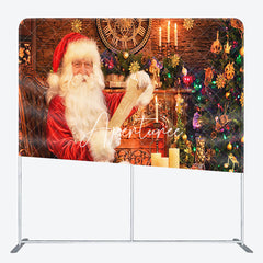 Aperturee - Aperturee Santa Reading Letter Christmas Pillow Cover Backdrop