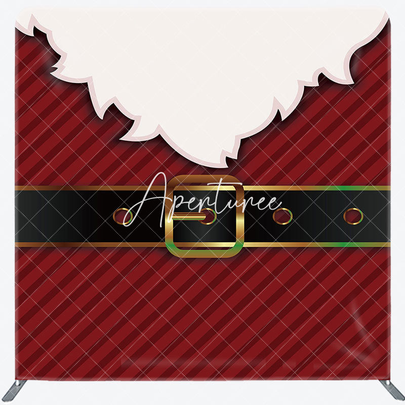 Aperturee - Aperturee Santa White Beard Christmas Tension Fabric Backdrop