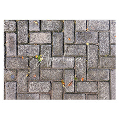 Aperturee - Aperturee Scattered Grass Retro Paving Stones Rubber Floor Mat