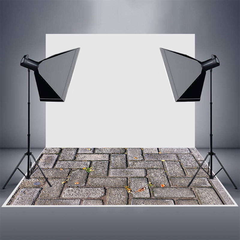 Aperturee - Aperturee Scattered Grass Retro Paving Stones Rubber Floor Mat