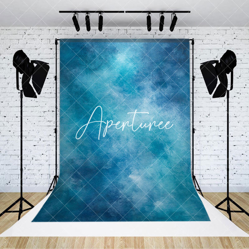 Aperturee - Aperturee Serene Blue White Abstract Art Peaceful Backdrop