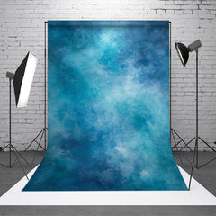 Aperturee - Aperturee Serene Blue White Abstract Art Peaceful Backdrop