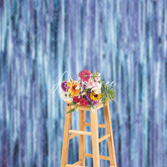 Aperturee - Aperturee Shimmering Blue Foil Fringe Party Event Backdrop