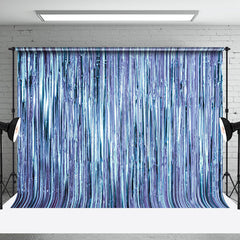 Aperturee - Aperturee Shimmering Blue Foil Fringe Party Event Backdrop