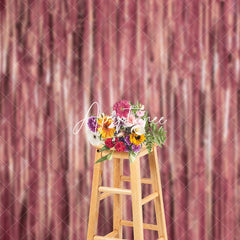 Aperturee - Aperturee Shimmering Pink Foil Fringe Party Event Backdrop