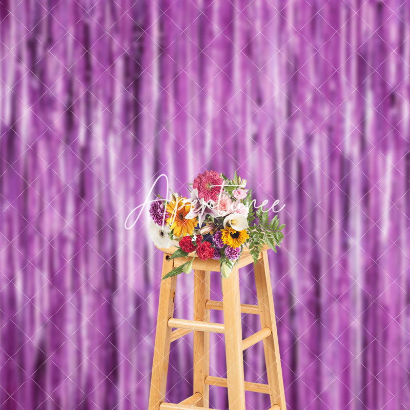 Aperturee - Aperturee Shimmering Purple Foil Fringe Party Event Backdrop