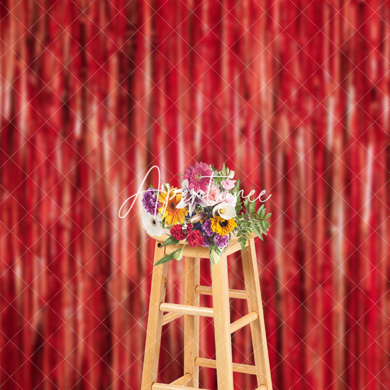 Aperturee - Aperturee Shimmering Red Foil Fringe Party Event Backdrop