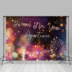 Aperturee - Aperturee Shiny Night Happy New Year Party Backdrop For Photo