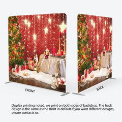 Aperturee - Aperturee Shiny Stars Christmas Tree Gift Pillow Case Backdrop