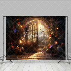 Aperturee - Aperturee Shiny Sweet Fairytale Floral Wonderland Backdrop