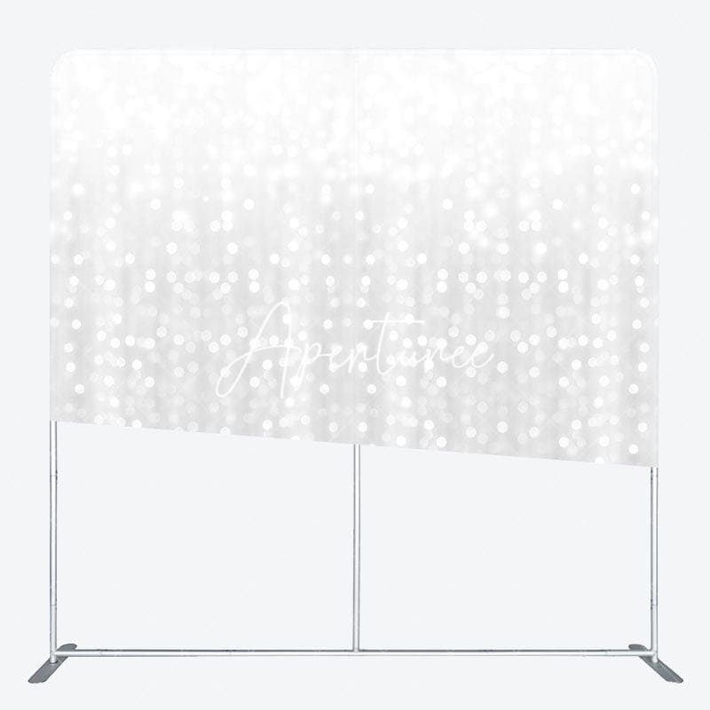 Aperturee - Aperturee Silver Bokeh Dance Party Square Double-Sided Backdrop