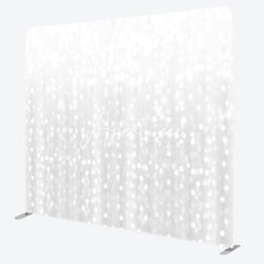 Aperturee - Aperturee Silver Bokeh Dance Party Square Double-Sided Backdrop