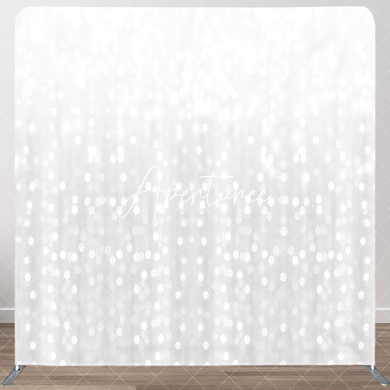 Aperturee - Aperturee Silver Bokeh Dance Party Square Double-Sided Backdrop