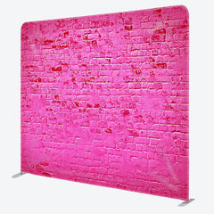 Aperturee - Aperturee Simple Hot Pink Brick Fabric Backdrop Cover for Birthday