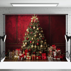 Aperturee - Aperturee Simple Huge Christmas Tree Cozy Holiday Backdrop