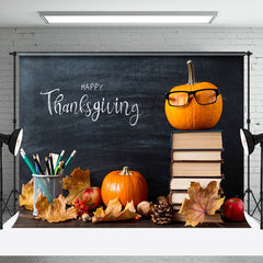 Aperturee - Aperturee Simple Pumpkin Fall Thanksgiving Holiday Backdrop