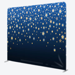 Aperturee - Aperturee Simple Sparkling Stars Blue Party Backdrop Cover