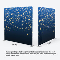 Aperturee - Aperturee Simple Sparkling Stars Blue Party Backdrop Cover