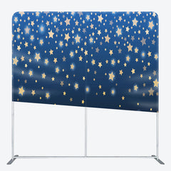 Aperturee - Aperturee Simple Sparkling Stars Blue Party Backdrop Cover