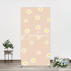 Aperturee - Aperturee Simple White Blooming Flowers Birthday Arch Backdrop