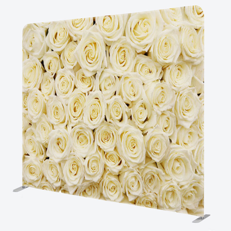 Aperturee - Aperturee Simple Yellow Roses Backdrop Cover For Party Decor