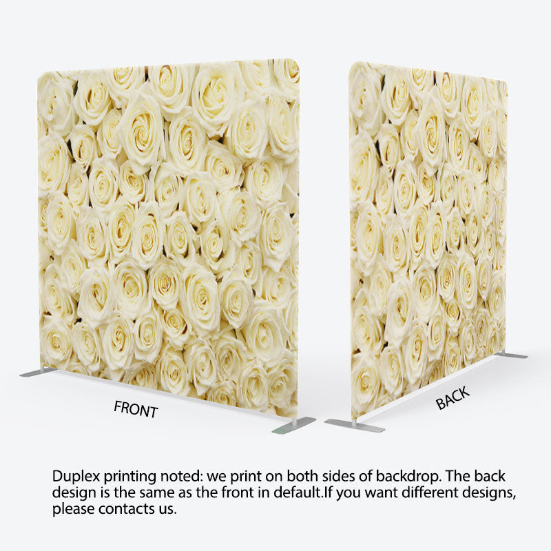 Aperturee - Aperturee Simple Yellow Roses Backdrop Cover For Party Decor