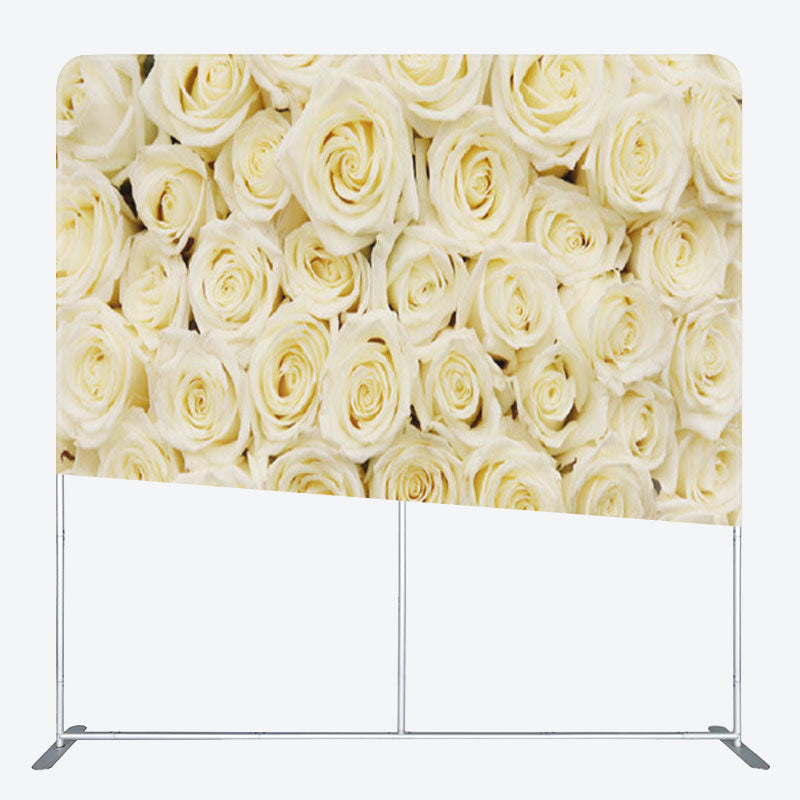 Aperturee - Aperturee Simple Yellow Roses Backdrop Cover For Party Decor