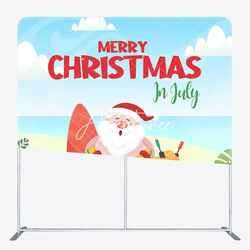 Aperturee - Aperturee Sky Beach Hawaii Christmas in July Pillow Case Backdrop