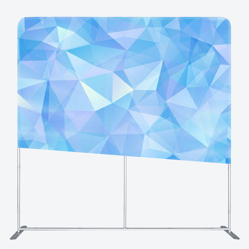 Aperturee - Aperturee Sky Blue Crystal Texture Fabric Birthday Backdrop Cover