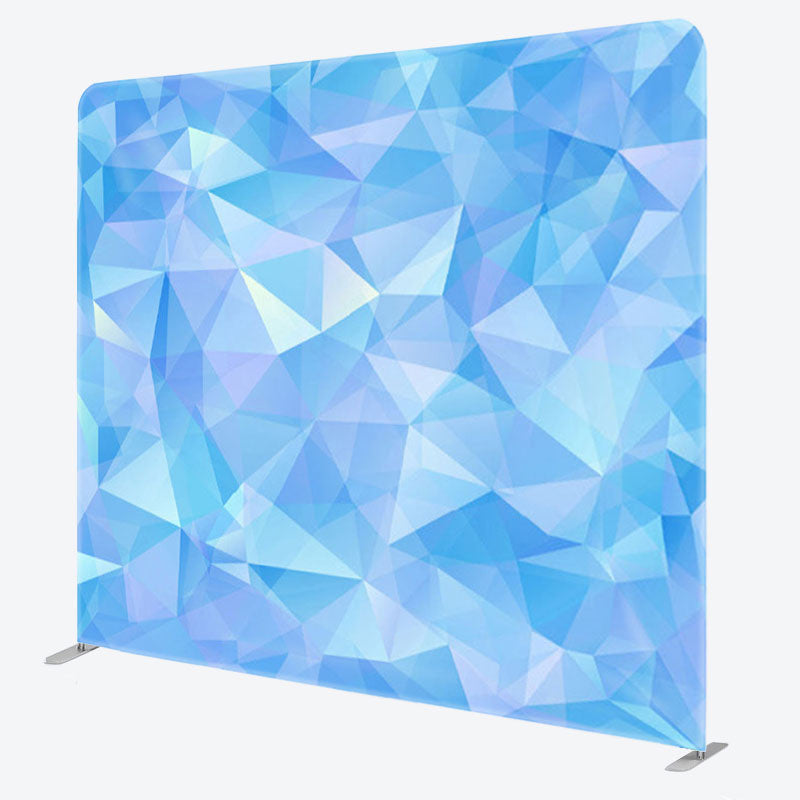 Aperturee - Aperturee Sky Blue Crystal Texture Fabric Birthday Backdrop Cover